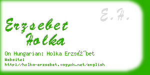 erzsebet holka business card